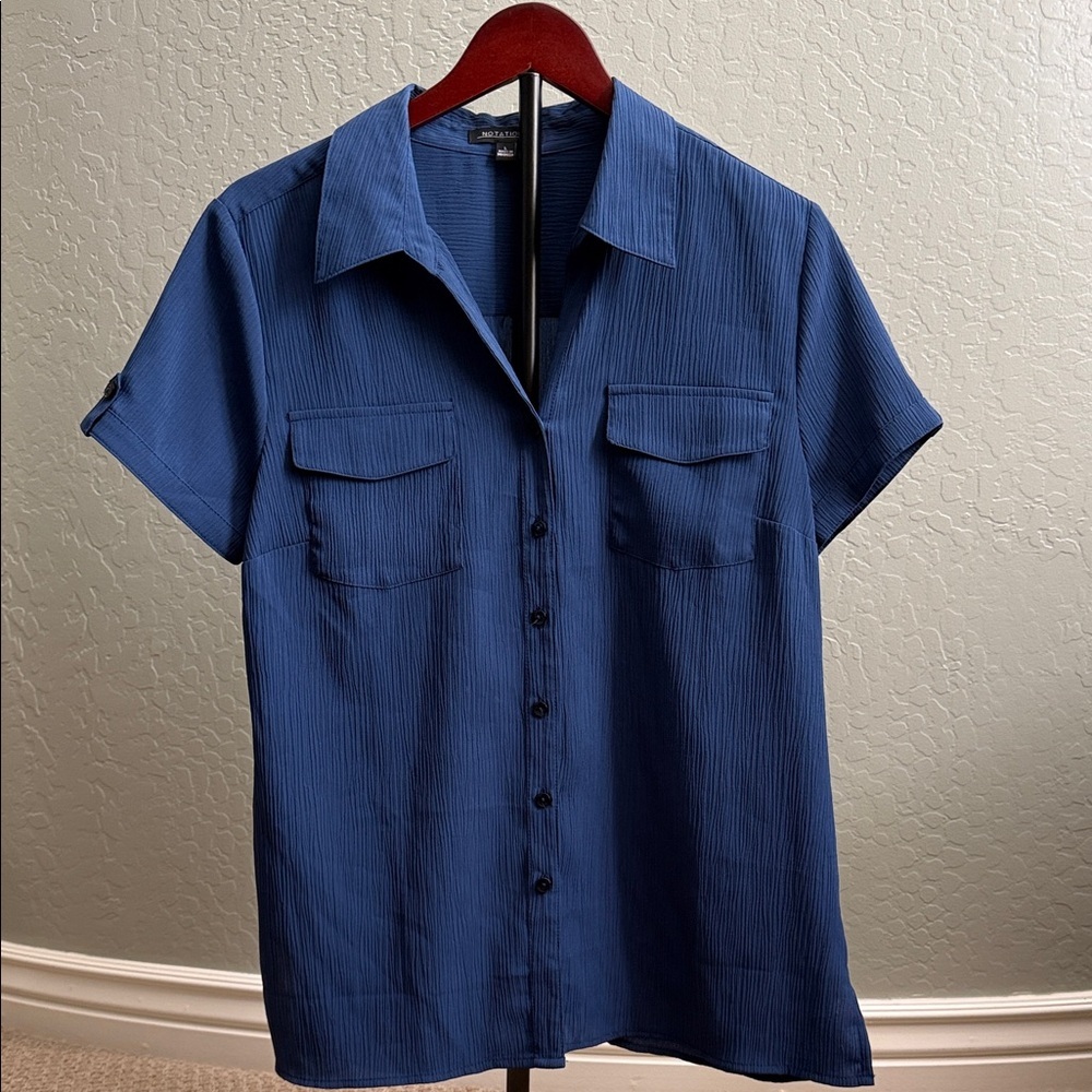 Notations Navy Button Down Shirt